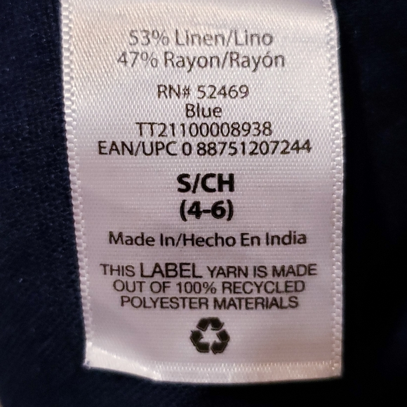 Blue linen sleeveless jumpsuit -Size S (4-6) - Picture 6 of 6